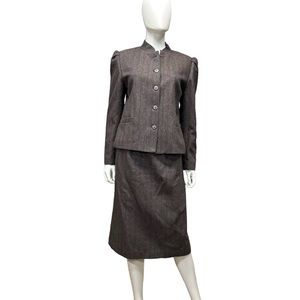 Vintage Sergio Valente Wool Blend Skirt Suit